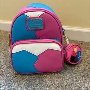 Make it pink make it blue Loungefly convertible Backpack crossbody